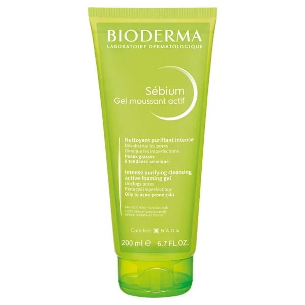Bioderma Sebium Gel Moussant Actif Intense Purifying Cleansing Gel 200ml
