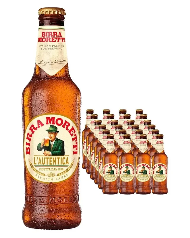 Birra Moretti Premium Beer Bottle Multipack, 24 x 330 ml