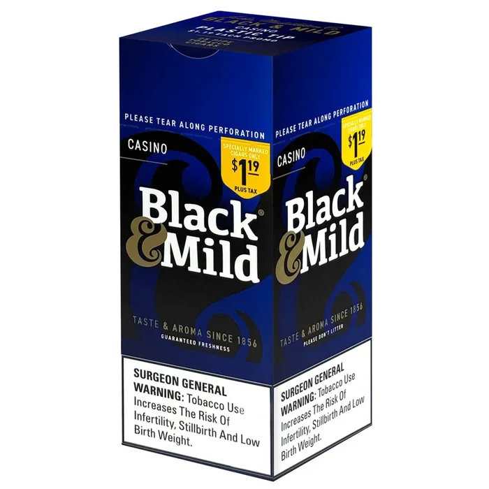 Black & Mild Casino Plastic Tip $1.19 (25/1ct)
