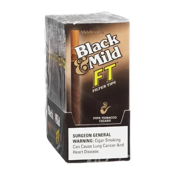Black & Mild Cigar Regular Filter Tip 5-pack – 10ct Box
