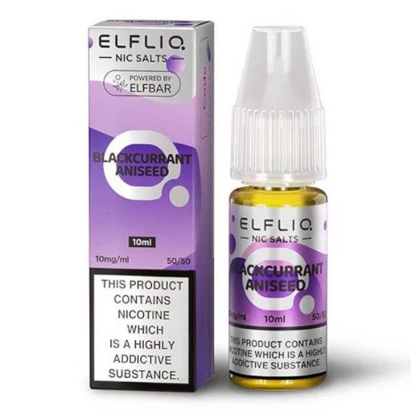 Blackcurrant Aniseed ElfLiq nic salts By Elf Bar