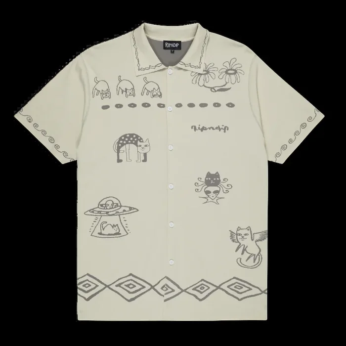 Blonded Reversible Shirt with Buttons (Sand / Charcoal)
