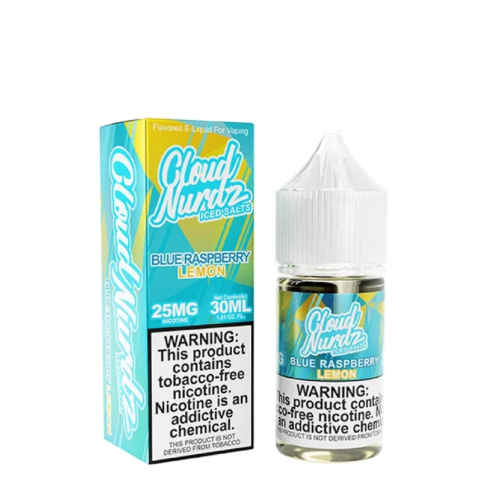 Blue Raspberry Lemon Iced by Cloud Nurdz Salts TFN Tobacco-Free Nicotine – 30ml