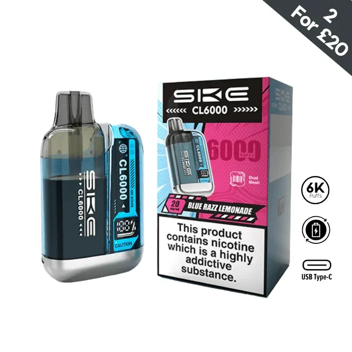 Blue Razz Lemonade – SKE Crystal CL6000 Pre-filled Pod Kit