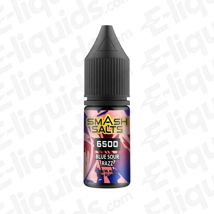 Blue Sour Razz Nic Salt E-liquid by Smash Salts 6500