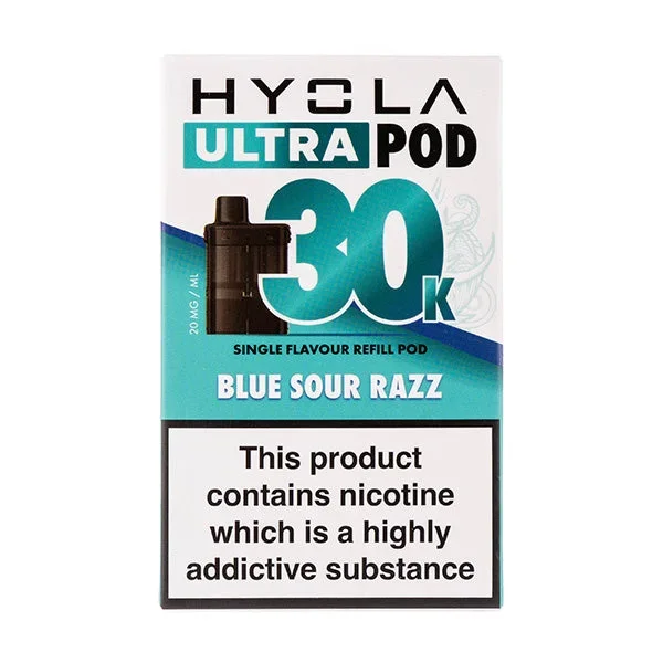 Blue Sour Razz Ultra 30k Prefilled Pods by Hyola