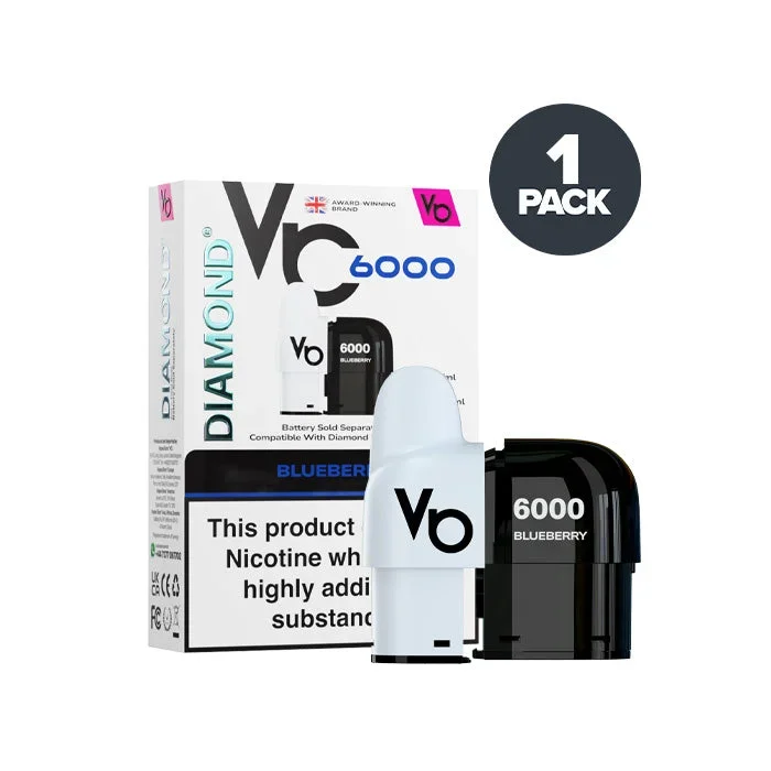 Blueberry Vapes Bars Diamond 6000 Prefilled Pods