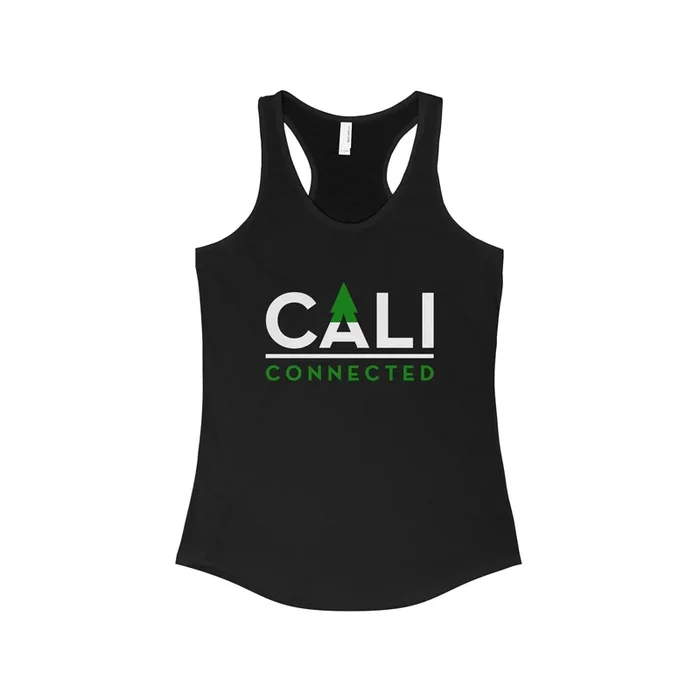 CaliConnected Women’s Slim Fit Black Racerback Tank