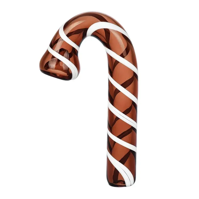 Candy Cane Glass Hand Pipe – 4.5″