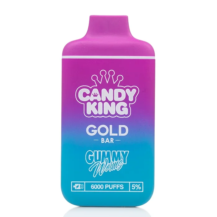 Candy King Gold Bar 6000 Puffs Disposable Vape – Gummy Worms