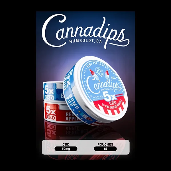 CANNADIPS 5X CBD Pouches Poster 12 ” x 18 “