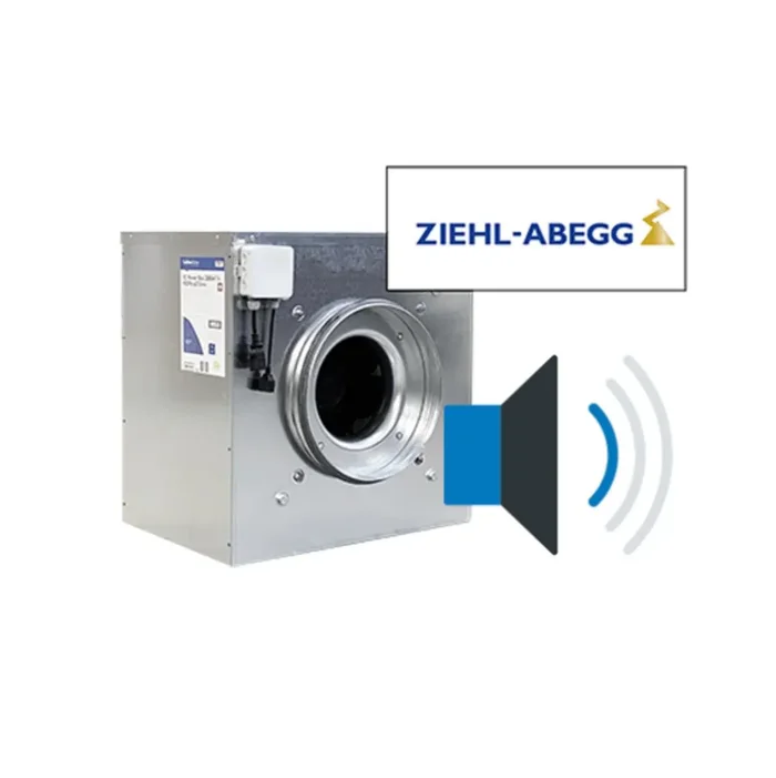 CarbonActiv fan EC Ziehl-Abegg (ZA) Silent Box 11400m3/h 1600Pa ⌀500mm