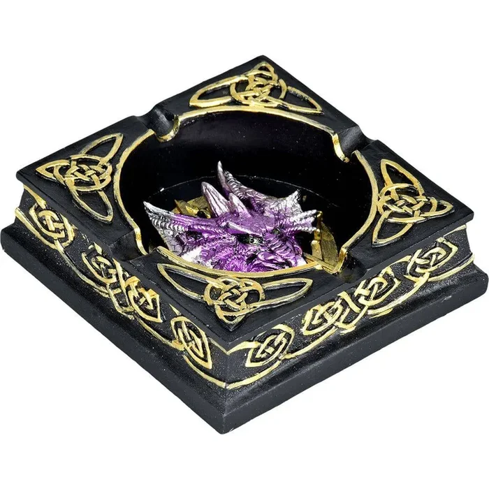 Celtic Dragon Polyresin Ashtray – 4.5″