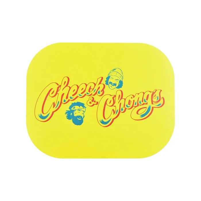Cheech & Chong’s x Pulsar Mini Magnetic Rolling Tray Lid – Yellow Logo / 7″x5.5″