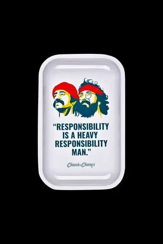 Cheech & Chong x Pulsar Metal Rolling Tray – Responsibility