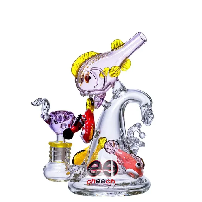 Cheech 9 ” Piranhas Catching Waves Waterpipe (CHE-265)