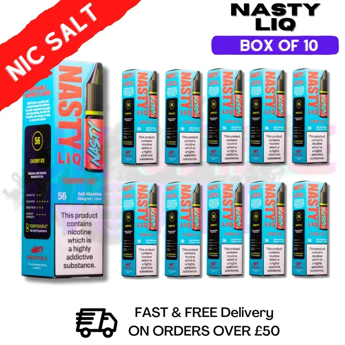 Cherry ICE – NastyLiq Nic Salt Box Of 10