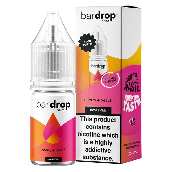 Cherry Peach 10ml Nic Salt By Bar Drop Salts