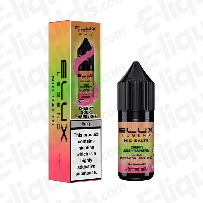 Cherry Sour Raspberry Nic Salt Vape Juice by Elux Legend