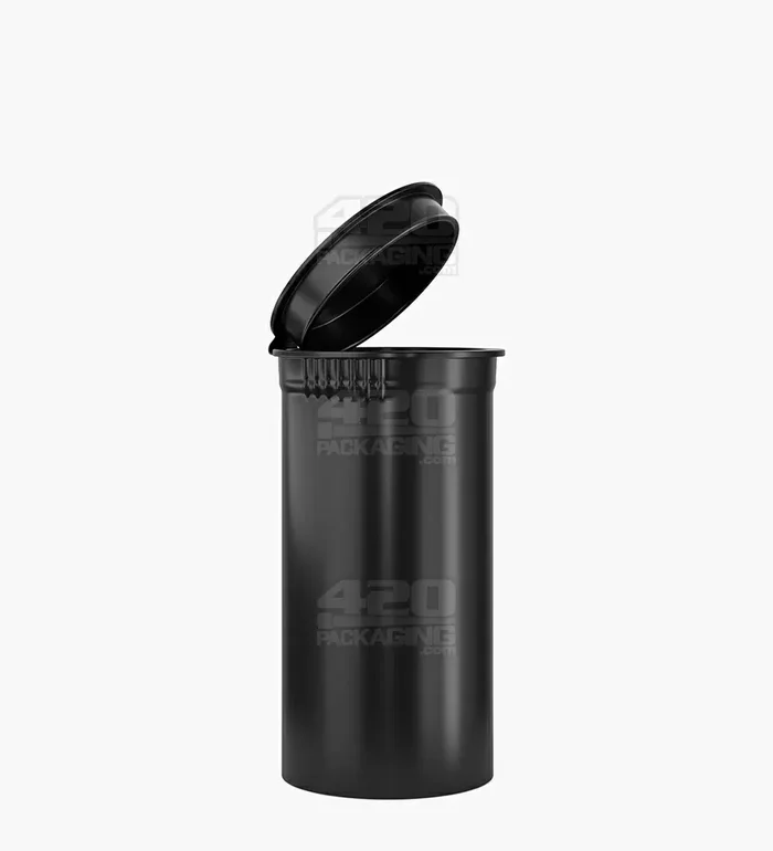 Child Resistant & Sustainable | 100% Biodegradable Opaque Black Pop Top Bottles | 13dr – 2g – 315 Count