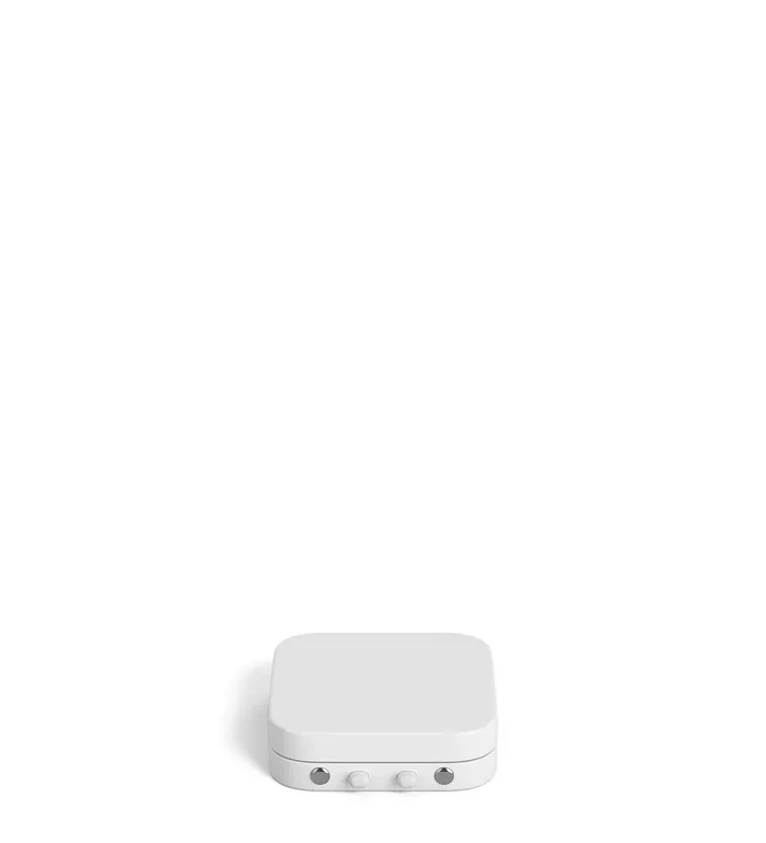 Child Resistant & Sustainable | Hinged-Lid Micro Pack Container | 50mm x 50mm – White Tin – 100 Count