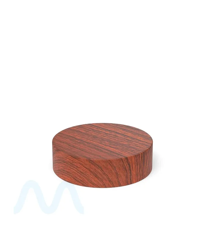 Child Resistant | Flat Push Down & Turn Plastic Caps w/ Foam Liner | 53mm – Redwood – 120 Count