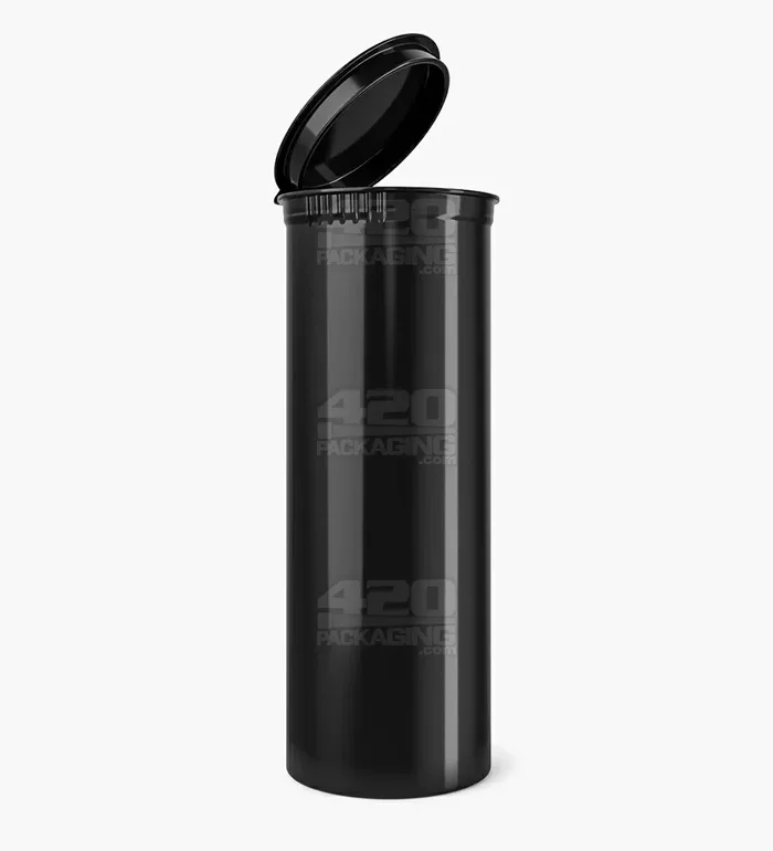 Child Resistant | Opaque Black Pop Top PCR Bottles | 60dr – 14g – 75 Count
