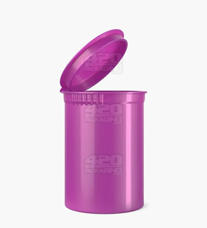 Child Resistant | Opaque Grape Pop Top Bottles | 30dr – 7g – 150 Count