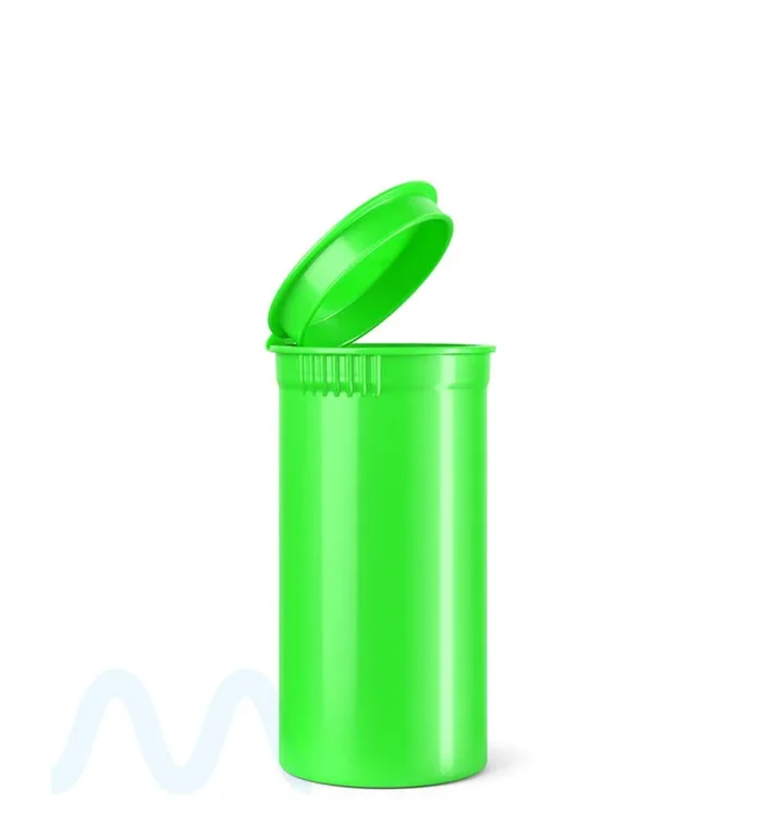 Child Resistant | Opaque Lime Pop Top Bottles | 13dr – 2g – 315 Count