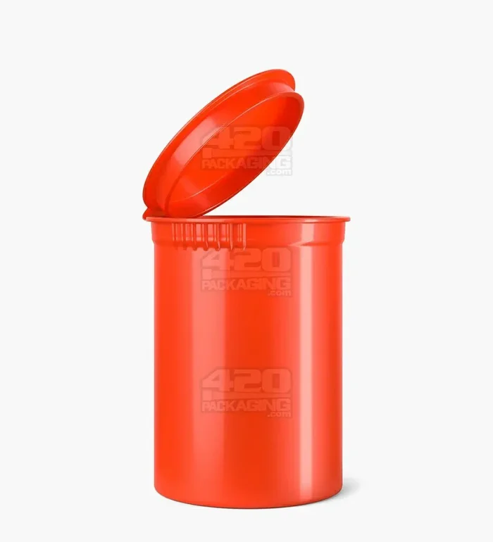 Child Resistant | Opaque Strawberry Pop Top PCR Bottles | 30dr – 7g – 150 Count