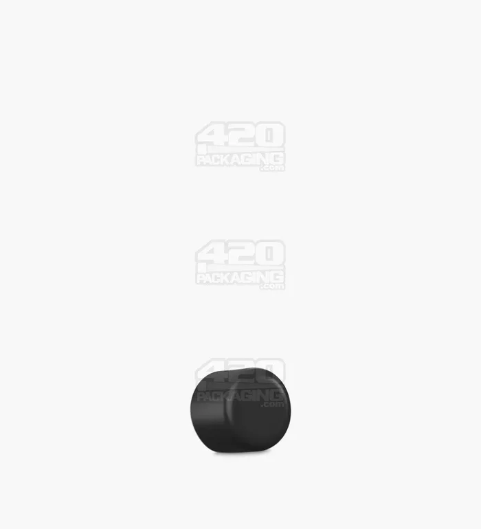 Child Resistant | Smooth Push Down & Turn Dome Caps w/ Foam Liner | 18mm – Matte Black – 400 Count