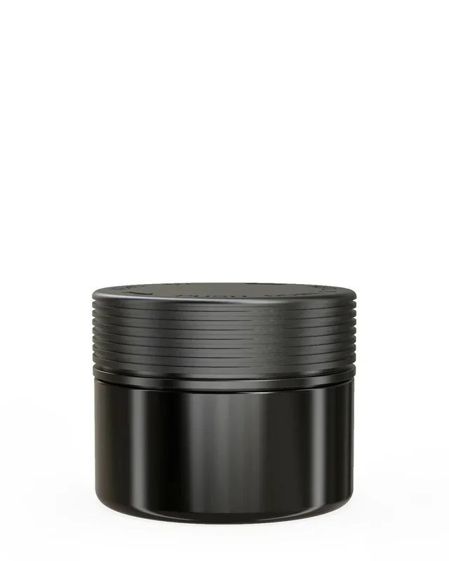 CHUBBY GORILLA | Child-Resistant Black Plastic Spiral XL Jar with Black Lid | 92.5mm, 7.5oz,