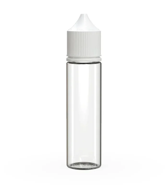 CHUBBY GORILLA | Child Resistant Unicorn V3 PET Dropper Bottles Clear | 60mL – w/ White Lid – 500 Count
