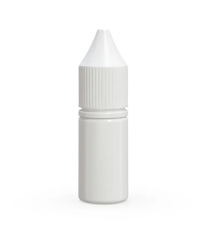 CHUBBY GORILLA | Child Resistant Unicorn V3 PET Dropper Bottles White | 10mL – w/ White Lid – 2000 Count