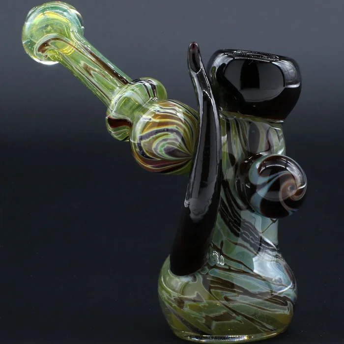 Clayball Glass “Red Horn Nebula” Heady Sidecar Bubbler