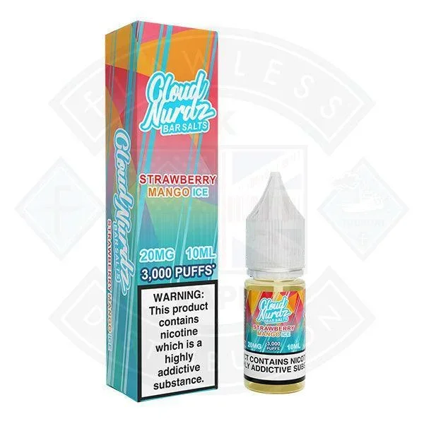 Cloud Nurdz Ice Strawberry Mango Nic Salt 10ml