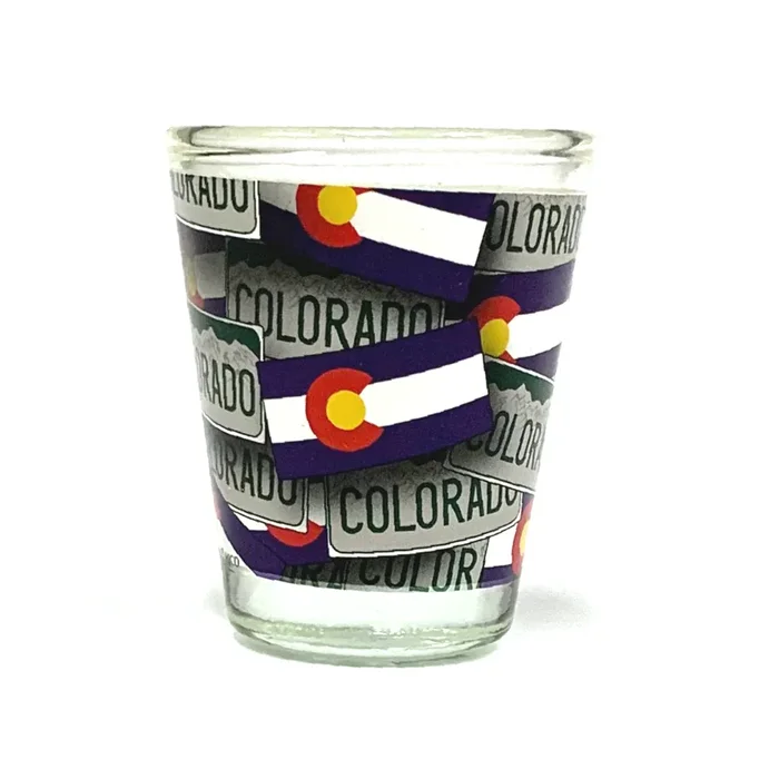 Colorado License Plates Shot Glass