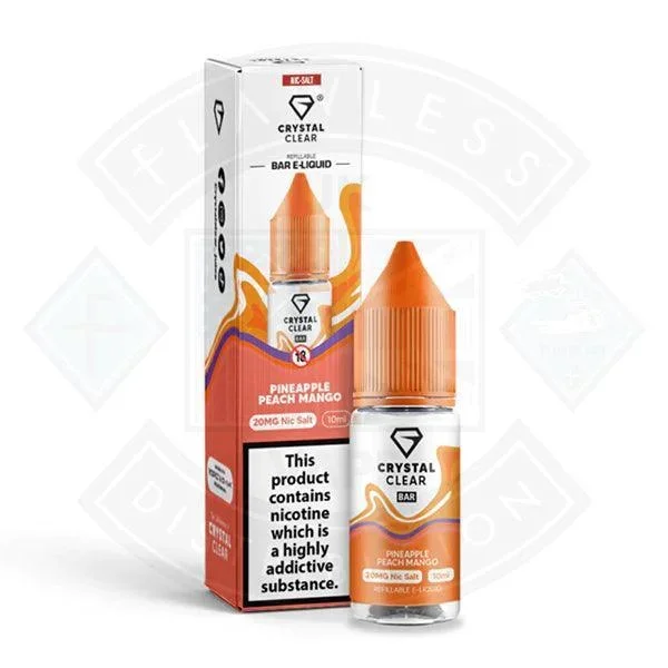 Crystal Clear Bar Nic Salts 10ml – Pineapple Peach Mango