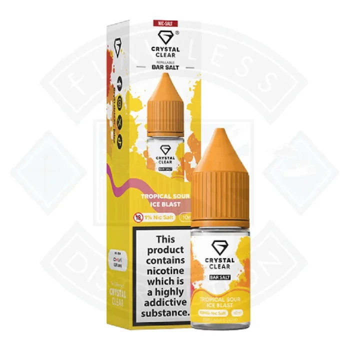Crystal Clear Bar Nic Salts 10ml – Tropical Sour Ice Blast