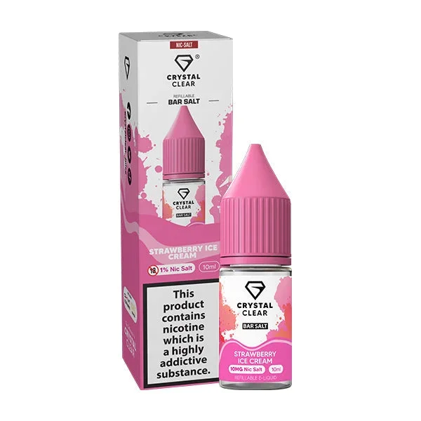Crystal Clear Strawberry Ice Cream 10ml Nic Salt