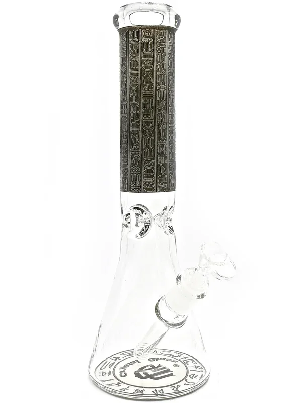 Crystal Glass Beaker – Egyptian Hieroglyphs (12 “)