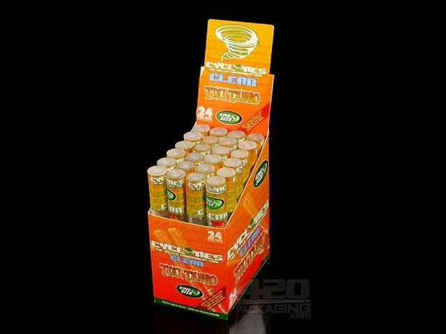 Cyclones Clear Tiki Tango Flavored King Size Cones 24/Box