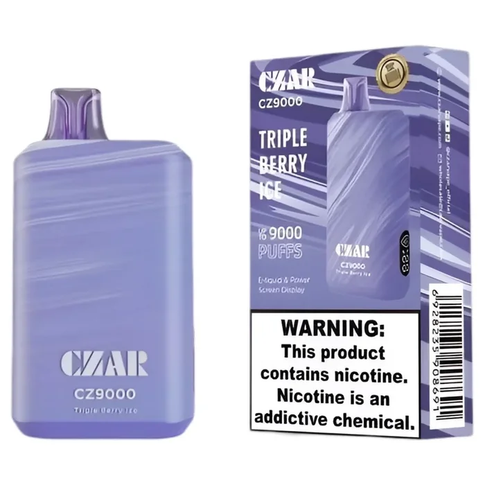 CZAR CZ9000 Disposable Vape with Triple Berry Flavor, 9000 Puffs