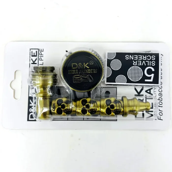 D&K Dengke 82mm SKULL METAL PIPE WITH GRINDER