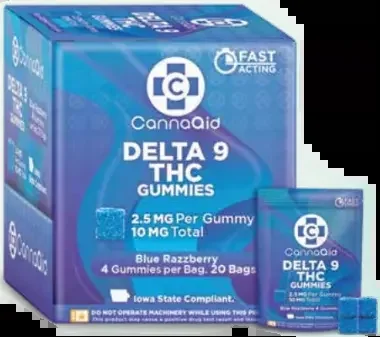 D9 THC Gummies 10mg – Blue Razzberry