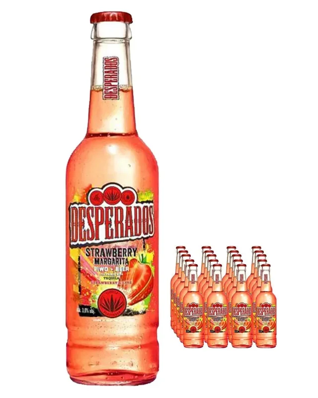 Desperados Strawberry Margarita Tequila Lager Beer Bottle Multipack, 20 x 400 ml