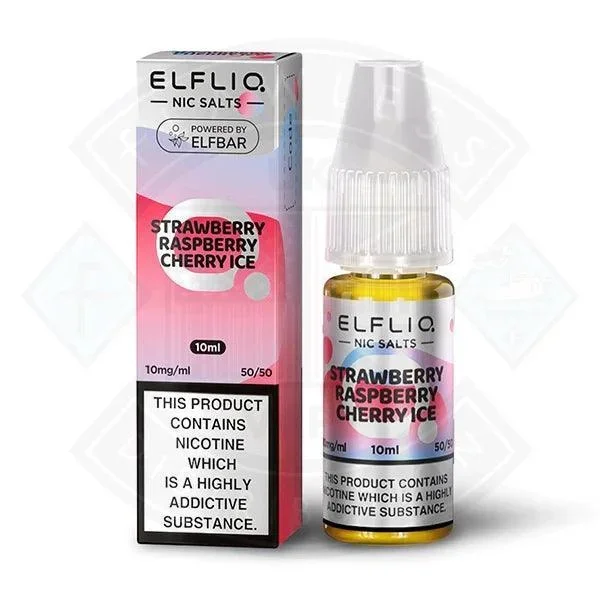 Elf Bar ELFLIQ Strawberry Raspberry Cherry lce Nic Salt 10ml