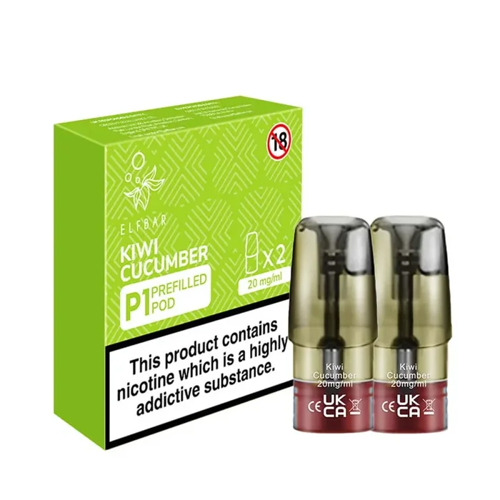 Elf Bar Mate P1 Kiwi Cucumber Replacement Pods (2 Pack)