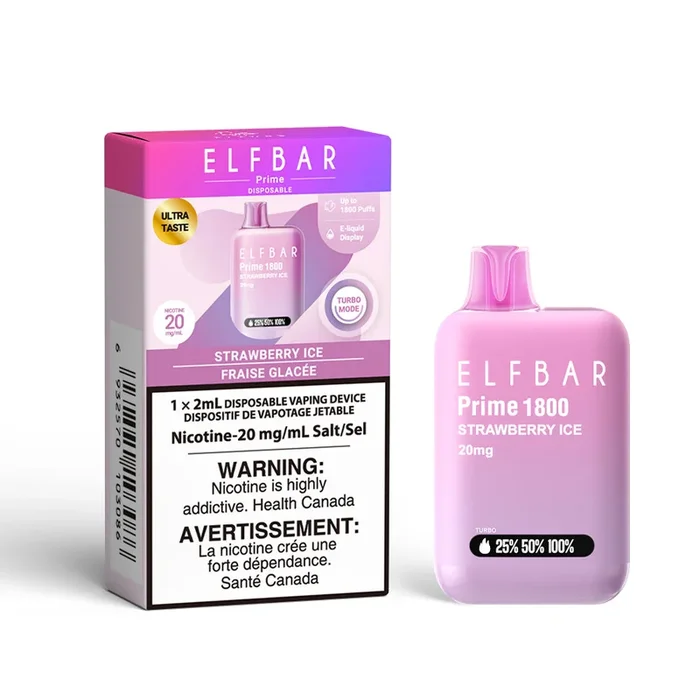 ELF Bar Prime 1800 Puffs Disposable Vape Strawberry Ice