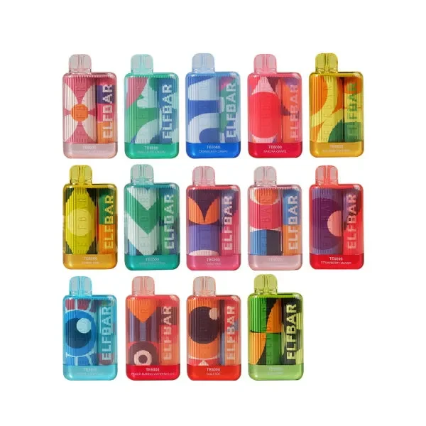 Elf Bar TE6000 Puffs Recharge Vape 10 Pack